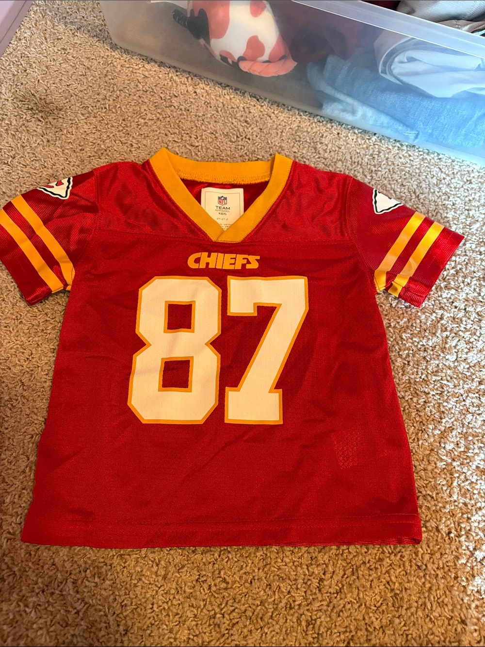 NFL Youth Chiefs #87 Red and Yellow Mesh Jersey